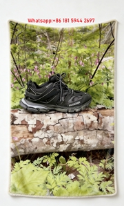 Balenciaga Black Sneaker Forest Print Flannel Throw Blanket BA358